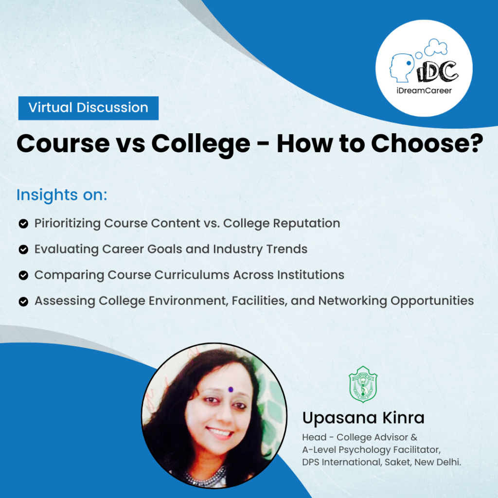 Course vs College- How to Choose? - iDreamCareer
